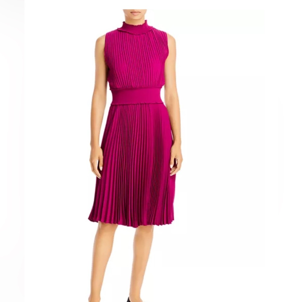 Nanette Lepore Pink Pleated Sheath Dress